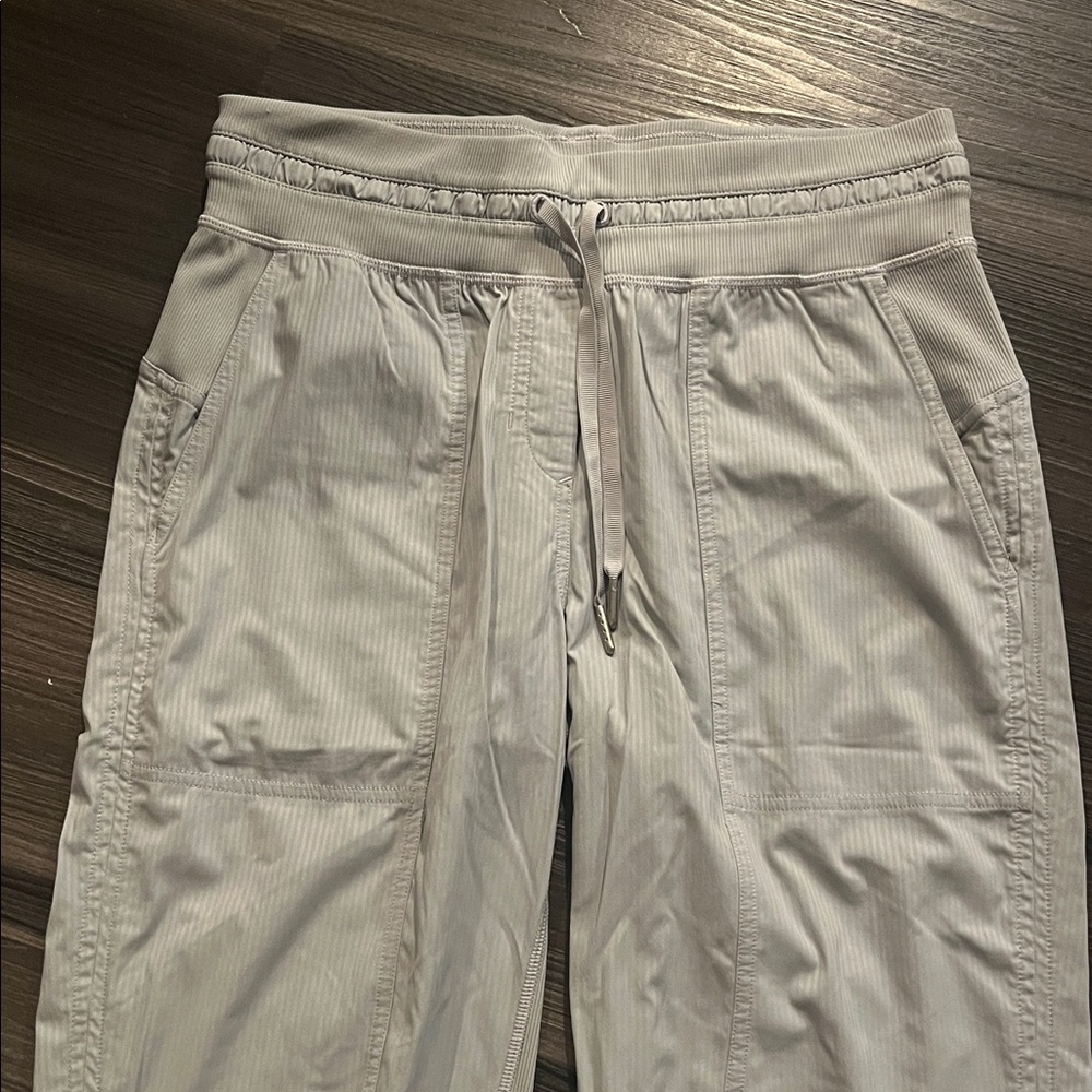 LULULEMON Light gray Ribbed Drawstring Joggers - Picture 2 of 13